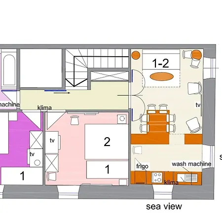 Heritage Bella Vista House Apartment Trogir